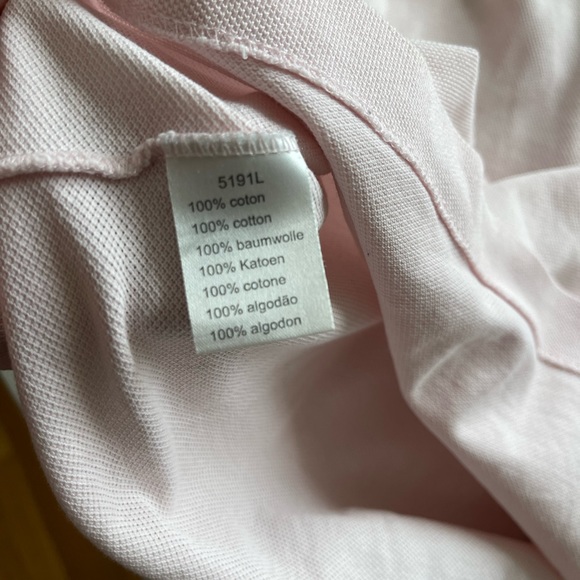 Lacoste light pink pique polo, size 2 (XS) - Picture 5 of 6